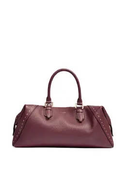 Lancel: Бордовая сумка-шоппер 