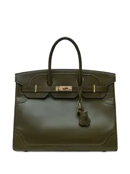 Hermès Pre-Owned: Зелёная сумка-шоппер 