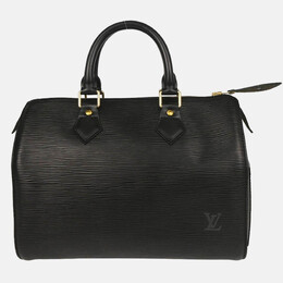 Louis Vuitton: Чёрная сумка  Speedy 25