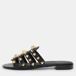 Balenciaga: Чёрные сандалии 