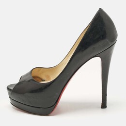Christian Louboutin: Чёрные босоножки 