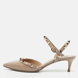 Valentino: Бежевые туфли  Rockstud