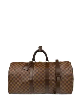 Louis Vuitton Pre-Owned: Коричневая спортивная сумка 