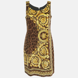 Versace: Коричневое платье 