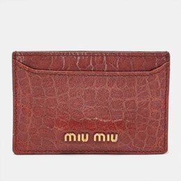 Miu Miu: Коричневый картхолдер 