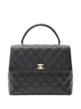 CHANEL Pre-Owned: Чёрная сумка-шоппер 