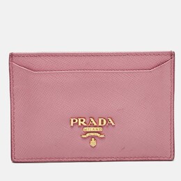 Prada: Розовый картхолдер 