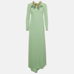 Gucci: Зелёное платье 