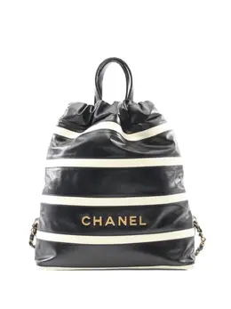 CHANEL Pre-Owned: Рюкзак в полоску 