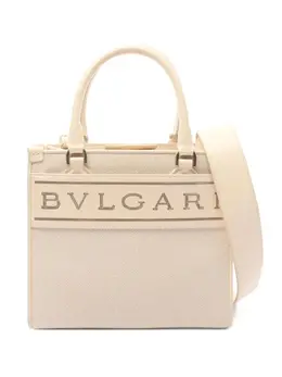 Bvlgari Pre-Owned: Бежевая сумка-шоппер 