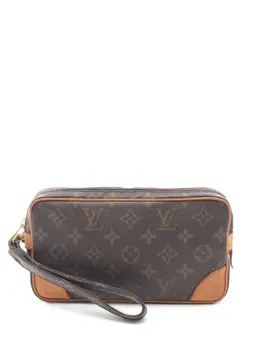Louis Vuitton Pre-Owned: Коричневый клатч 