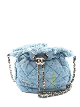 CHANEL Pre-Owned: Голубая сумка 