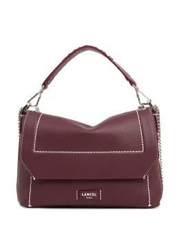 Lancel: Бордовая сумка-шоппер 
