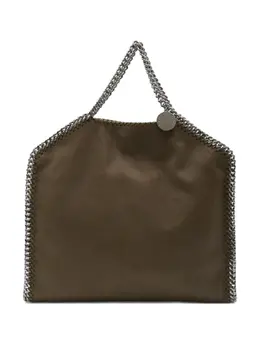 Stella McCartney: Зелёная сумка-шоппер  Falabella