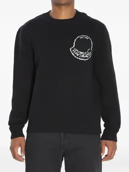 Moncler: Чёрный свитер 