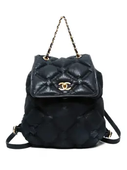 CHANEL Pre-Owned: Чёрный рюкзак 