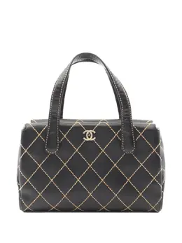 CHANEL Pre-Owned: Чёрная сумка-шоппер 