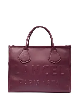 Lancel: Бордовая сумка-шоппер 