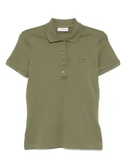 Lacoste: Поло цвета хаки 
