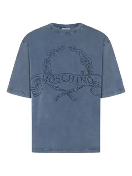 Moschino: Голубая футболка 
