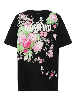 Moschino: Футболка с растительным принтом 
