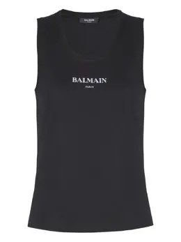 Balmain: Топ с принтом 