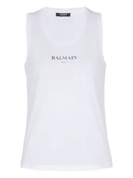 Balmain: Майка с принтом 