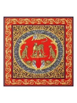Versace: Шарф с животным принтом 