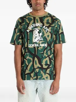 A BATHING APE®: Зелёная футболка 