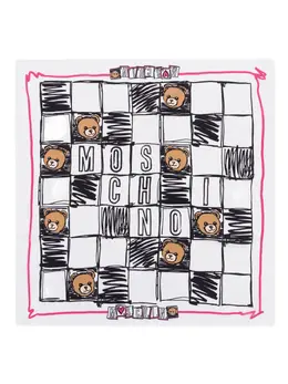 Moschino: Шарф  Teddy Bear с принтом