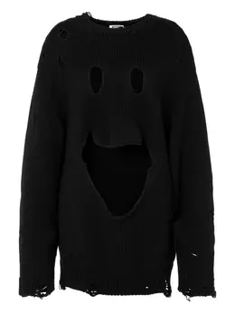 Moschino: Рваный свитер  Smiley