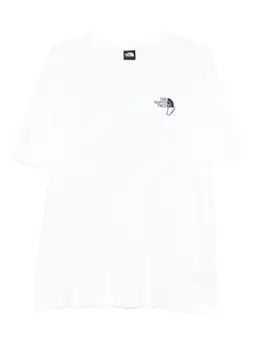 The North Face: Белая футболка  Logo