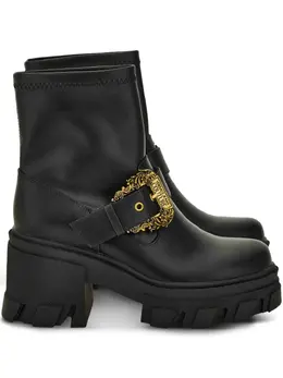 Versace Jeans Couture: Чёрные ботинки 