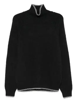 Moncler: Чёрный свитер 
