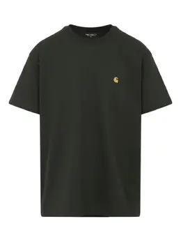 Carhartt WIP: Зелёная футболка 