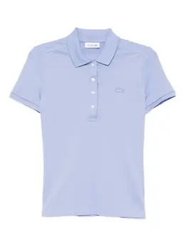 Lacoste: Голубое поло 