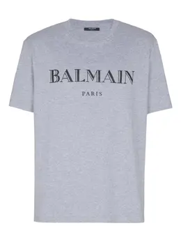 Balmain: Футболка с принтом 