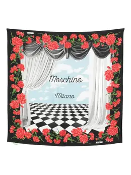 Moschino: Шарф с принтом 