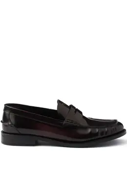 Prada: Бордовые лоферы 