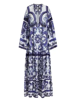 Dolce & Gabbana: Платье  Majolica с принтом