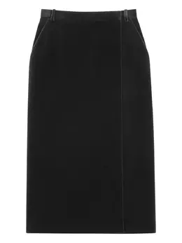 Saint Laurent: Бархатная юбка 