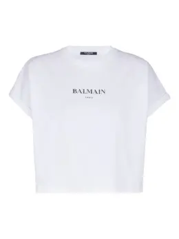 Balmain: Футболка с принтом 
