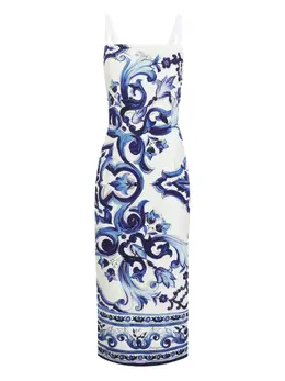 Dolce & Gabbana: Платье  Majolica с принтом