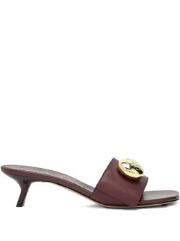 LOEWE: Бордовые сандалии 