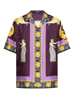 Versace: Шёлковая рубашка 