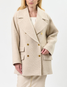 ELISABETTA FRANCHI: Бежевое пальто 