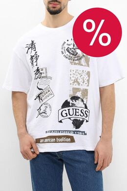 Guess: Хлопковая футболка 