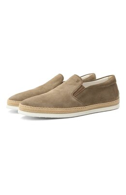 Tod’s: Коричневые мокасины  Gomma Rafia