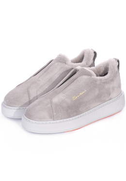 SANTONI: Серые мокасины 