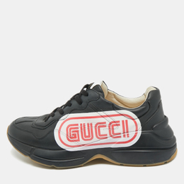 Gucci: Чёрные кроссовки  Rhyton